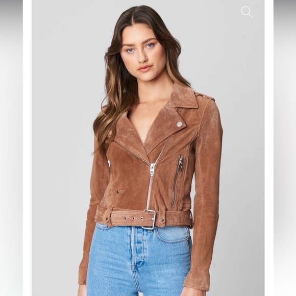 Blank NYC Suede Moto Jacket 100% Leather - Picture 4 of 11